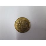 Edward VII gold half sovereign, dated 1908