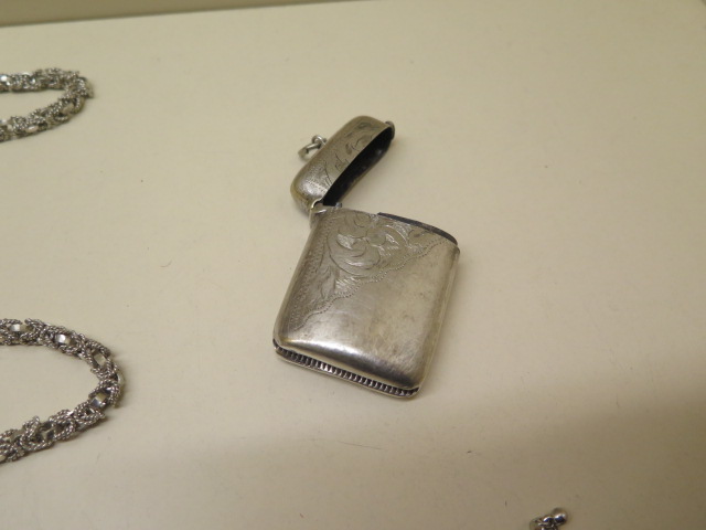 A collection of silver and white metal and other jewellery, an 800 silver pill box and a plated - Image 4 of 6