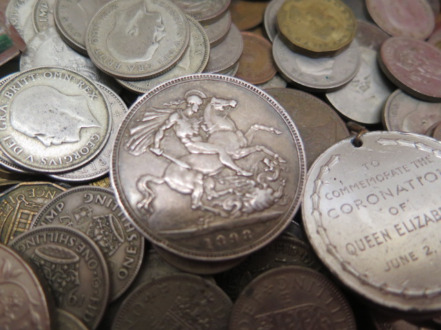 A collection of mainly British coins including an 1898 silver crown - Image 2 of 2