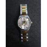 A ladies Gucci G-timeless feline two tone steel 27mm bracelet wristwatch, no box or papers but in