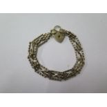 A 9ct yellow gold gatelink bracelet, approx 12 grams, in good condition