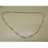 A 9ct yellow gold hallmarked pearl necklace, 60 cm long, pearls approx 6mm, total weight approx 15.4