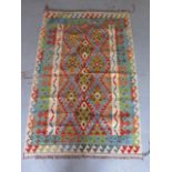 A hand knotted woollen Chobi Kilim, 155cm x 103cm