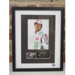 Sporting interest: signed photograph Jensen Button, 39cm x 31cm, winner 2009 Formula 1 World