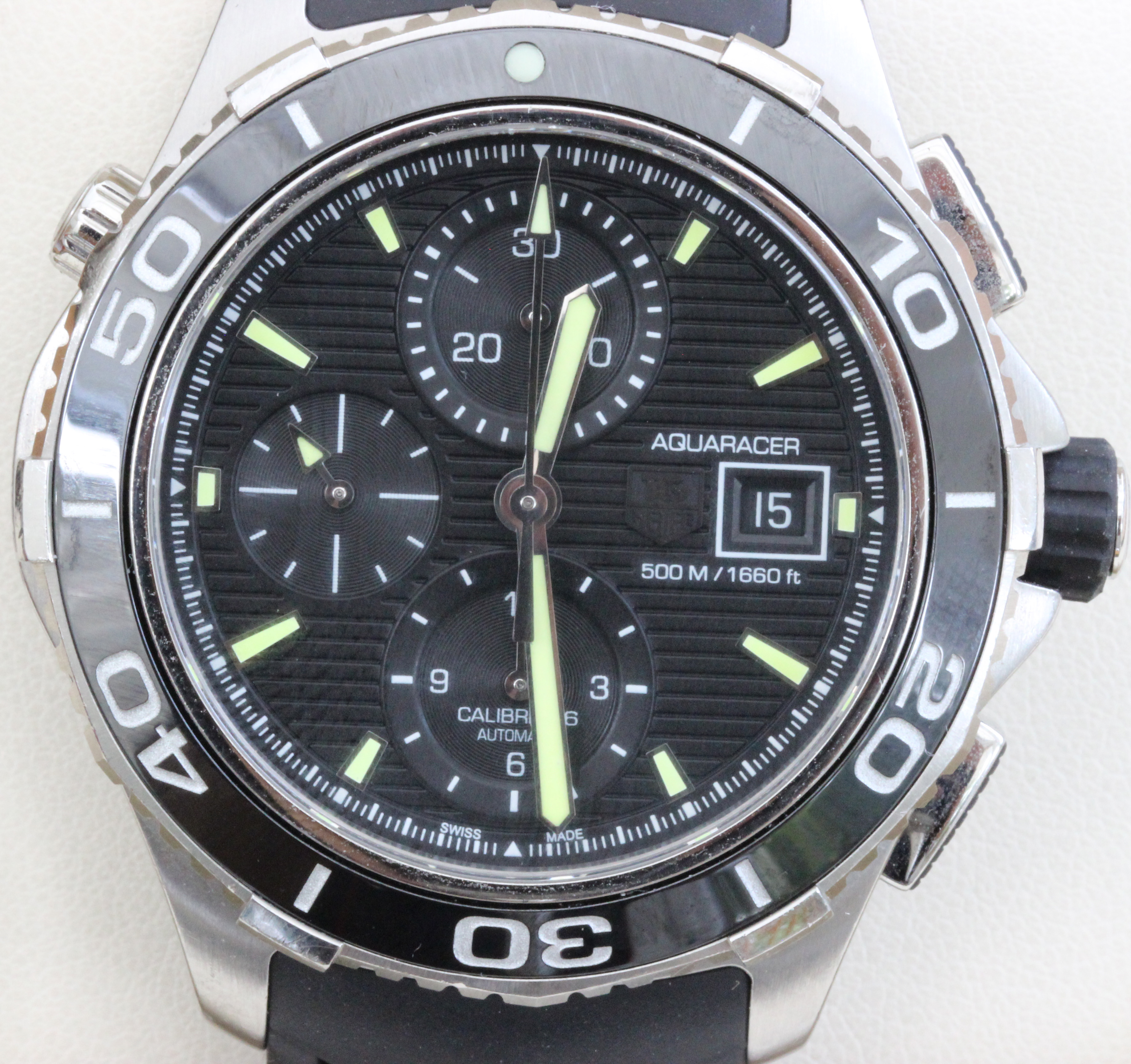 A Tag Heuer Aquaracer Calibre 16 automatic chronograph 500m, water resistant to 500m, helium valve - Image 2 of 8