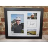 Sporting Interest: signed montage Jean Van de Velde 2007, frame size 48cm x 48cm, french golfer