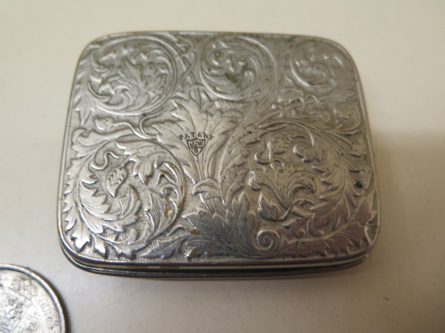 An interesting plated coin box with a selection of 14 coins- Victorian and later - Image 3 of 3
