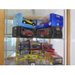 Two Burago 1:18 scale cars and a Revell and a Polistil car, all boxed, some wear to boxes plastic