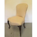 A 19th Century reupholstered side chair
