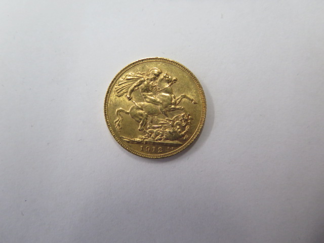 A George V gold full sovereign, dated 1912