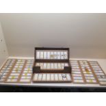 A good collection of prepared microscope slides including Flatter and Garnett Ltd, boxed in 16