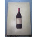 A Vin Rouge Chateau Royal print laid on canvas, 99cm x 69cm