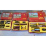 Three boxed 00 gauge Hornby train sets, all have play wear