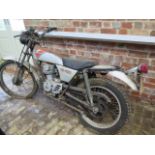 A Honda TL125 vintage motorcycle 1979, reg GKE 540V in need of restoration with vehicle registration