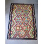 A hand knotted Chobi Kilim rug, 150cm x 108cm