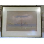 A 19th century watercolour seascape of Torbay, frame size 37cm x 47cm