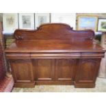 A 19th Century Mahogany breakfront sideboard 132 cm tall 182 by 61 cm