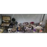 A large collection of costume jewellery