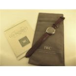 A very good gentleman's vintage 1960's IWC automatic wristwatch with 18ct gold case, brushed satin