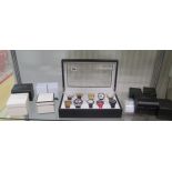 A collection of 10 assorted modern wristwatches some appear unworn, with 10 boxes