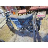 A Honda 125cc vintage motorcycle reg XOD 59K in need of restoration, no documentation or key, with a