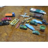 A collection of vintage Dinky, Corgi etc. vehicles