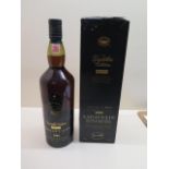 A 1 litre bottle of Lagavulin double matured single malt whisky The Distillers Edition, distilled in