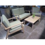 An ex-display Kettler RHS Hampton Acacia lounge set