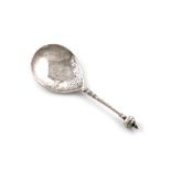 An early 17th century Norwegian silver Ball-knop spoon, maker's mark unidentified, probably Bergen