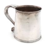 A Charles II provincial silver mug, by Marmaduke Best, York 1680, tapering circular form, the scroll