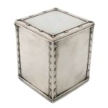 A modern presentation Indian silver tea caddy, by Hamilton and Co., Calcutta, circa 1960, modelled