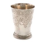 An early 17th century Dutch silver beaker, by Holke Sjoerds, Bolsward, circa 1615, and with a