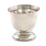 A George I silver tot cup, by James Goodwin, London 1718, tapering circular form, on a raised