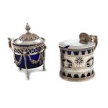 A Victorian silver mustard pot, by Aldewinckle and Slater, London 1882, circular form, pierced and