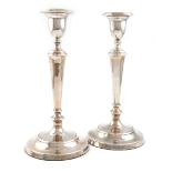 A pair of modern silver candlesticks, by M C Hersey & Son Ltd, London circa 2000-2002, in the