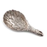 A George III silver eagle's wing caddy spoon, by Joseph Willmore, Birmingham 1814, the handle