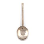A Commonwealth silver Puritan spoon, by Steven Venables, London 1653, oval bowl, tapering stem,