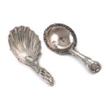 A George III silver caddy spoon, by Joseph Willmore, Birmingham 1818, the circular bowl with a