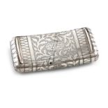 A fine George III silver snuff box, by Joseph Willmore, Birmingham 1806, curved rectangular form,