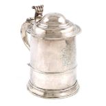 A George I silver tankard, by Joseph Clare, London 1716, tapering circular form, with a girdle,