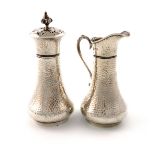 An Edwardian Arts and Crafts silver cream jug and sugar caster, by the Vale Brothers & Sermon,