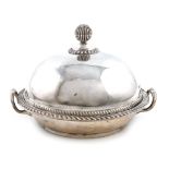 An Edwardian two-handled silver muffin dish and cover, by Walker and Hall, Sheffield 1909,