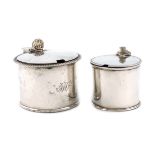 A George IV silver mustard pot, by Abstainando King, London 1802, circular form, scroll handle,