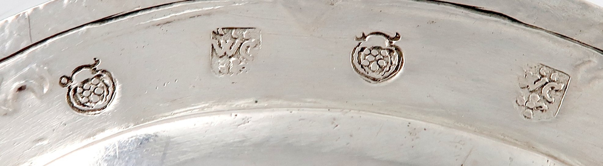 A late 17th century silver West Country paten or small footed dish in the Chinoiserie manner, by - Image 2 of 2