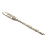 A George II silver marrow scoop, by Paul Hanet, London 1727, conventional form, the reverse of the