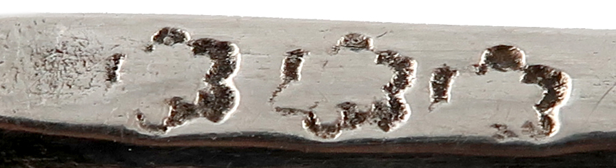 A Charles I provincial silver Apostle spoon, possibly St. James the Less, marked four-times with - Image 2 of 3