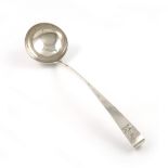 A George III Irish silver 'Hook-end' soup ladle, probably by John Laughlin Senior, Dublin 1760, also