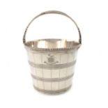 A William IV silver ice pail / wine cooler, by Paul Storr, London 1830, tapering circular pail form,