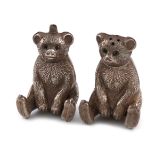 A pair of Edwardian novelty silver salt and pepper pots, by Horace Woodward and Co., Birmingham