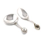 By Brett Payne, a modern silver caddy spoon, London 2009, circular bowl, cylindrical handle with a